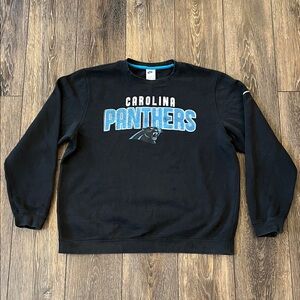 Nike Carolina Panthers Black Crewneck Sweatshirt Mens Size XL